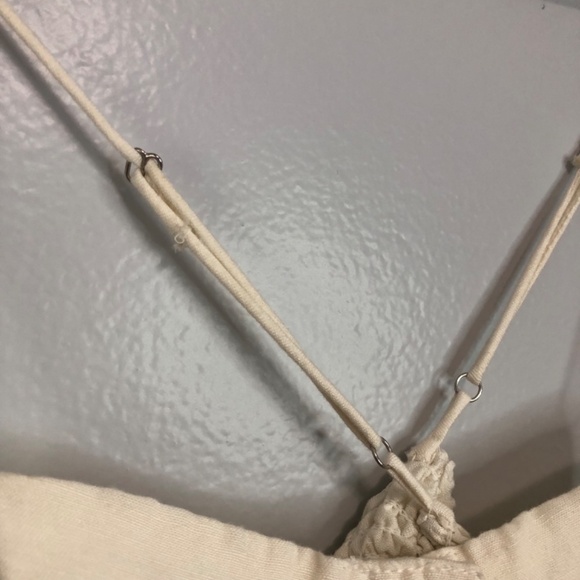 Maeve Anthropologie Linen Colorblock Open Back Midi Dress M - Picture 7 of 15